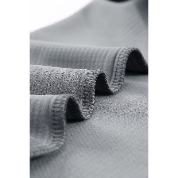 Azura Exchange  Gray Strappy Mesh Splicing Ribbed Tank Top - Picture 10 of 14